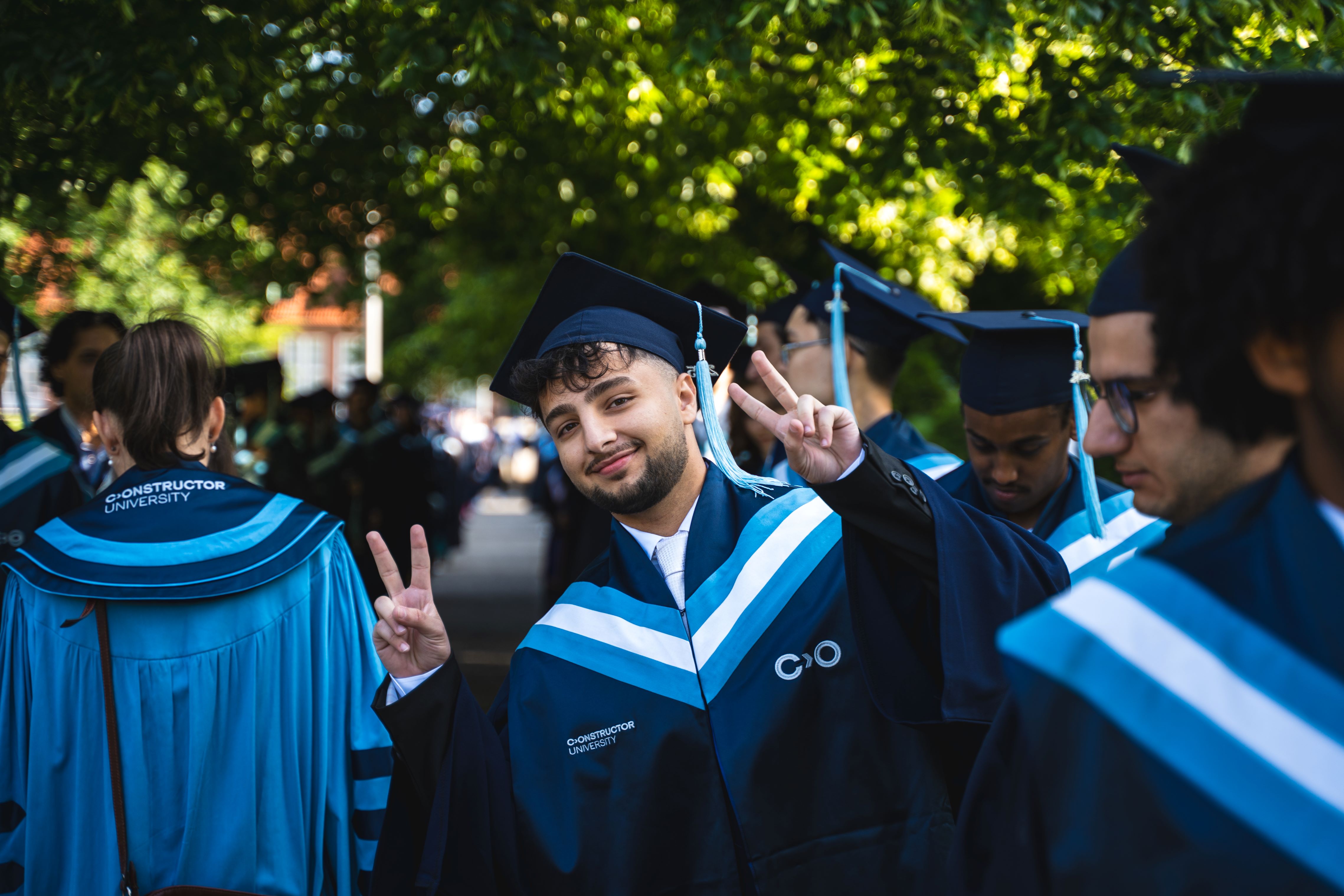 Constructor University Students celebrating at Graduation
