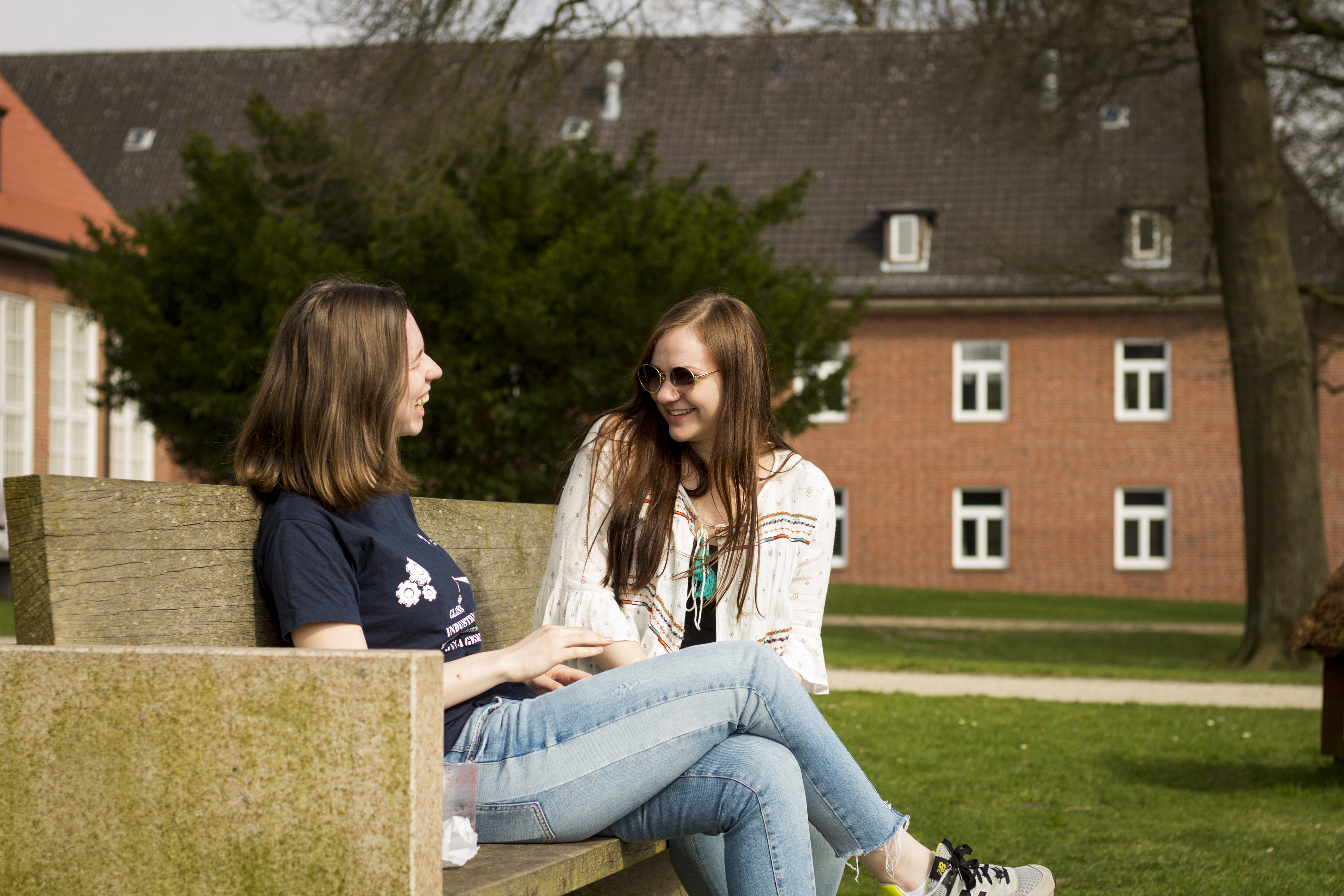 Students hanging out together.