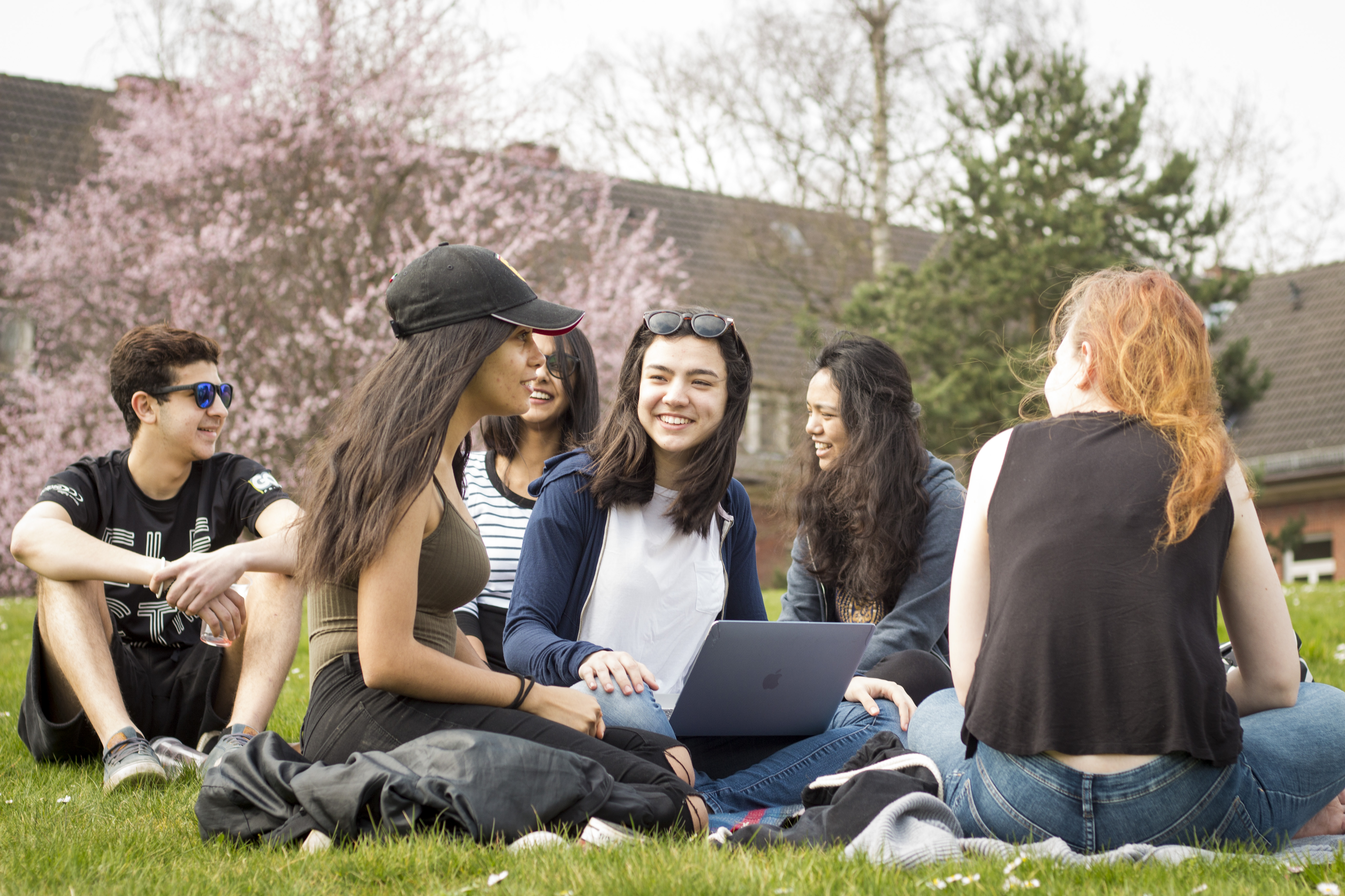 Students hanging out together.