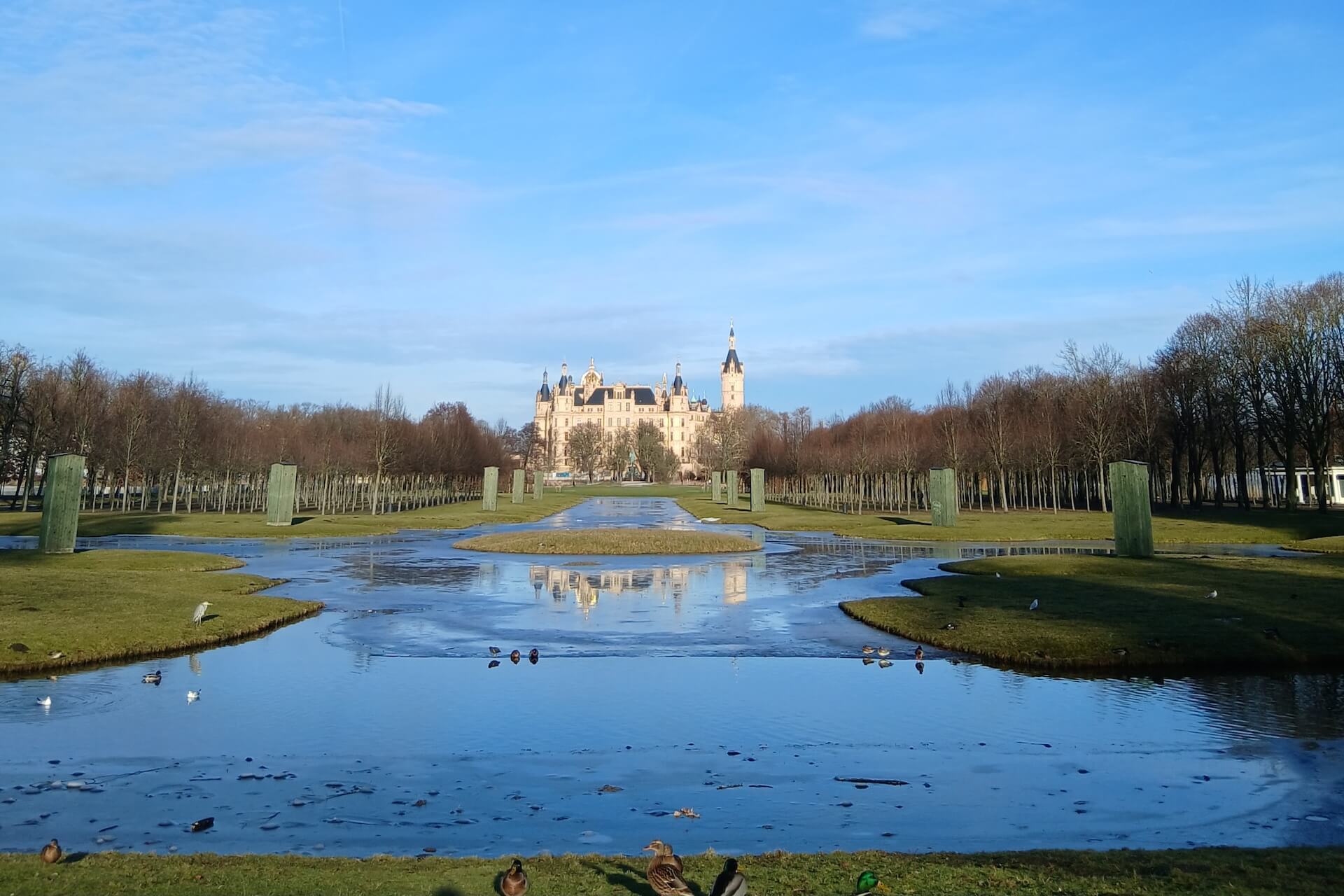 Schwerin Castle Park Entire View