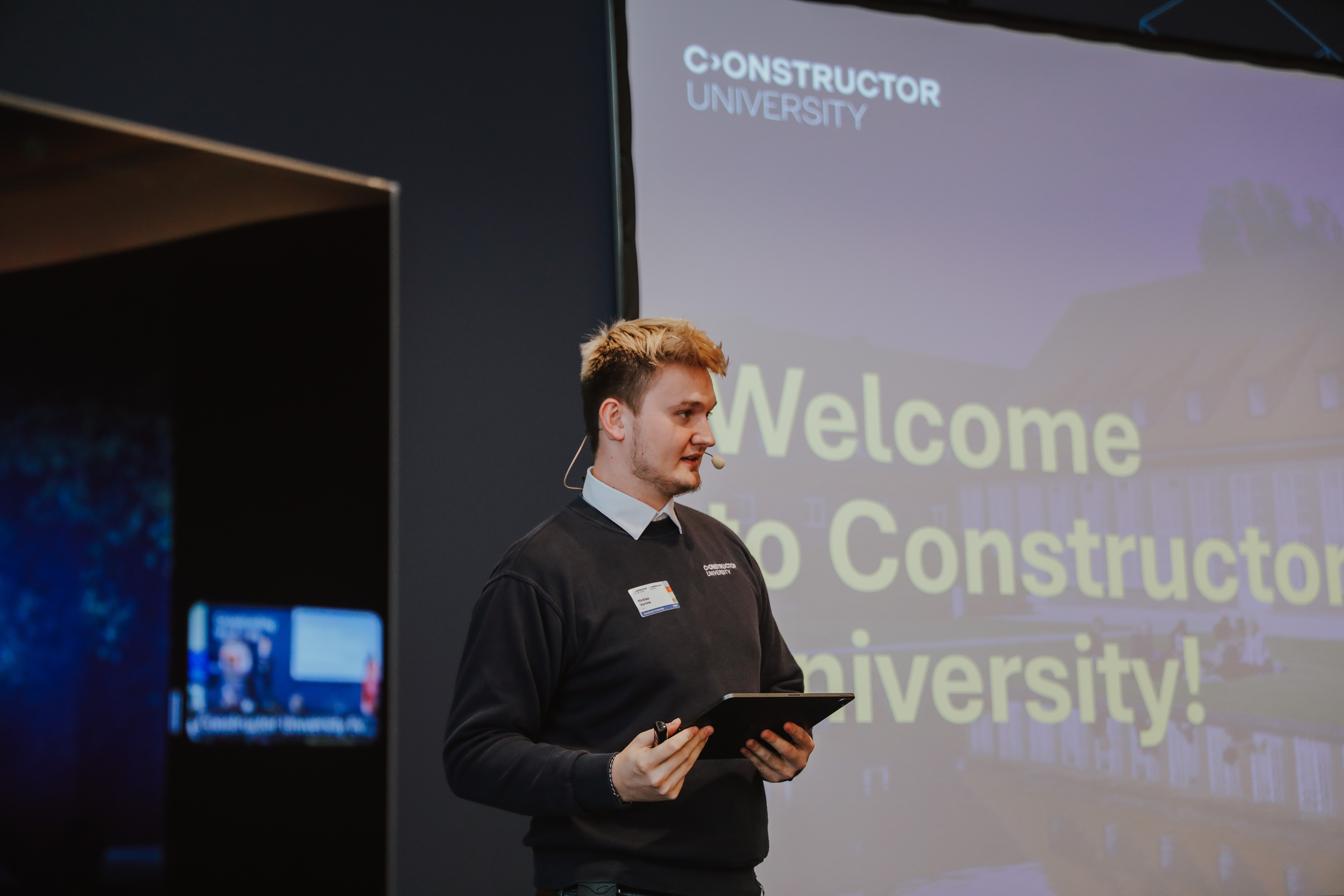 A picture of a person presenting 