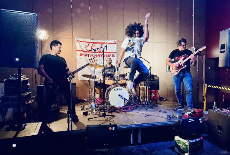 Jetlag performs live on stage at the TOS venue