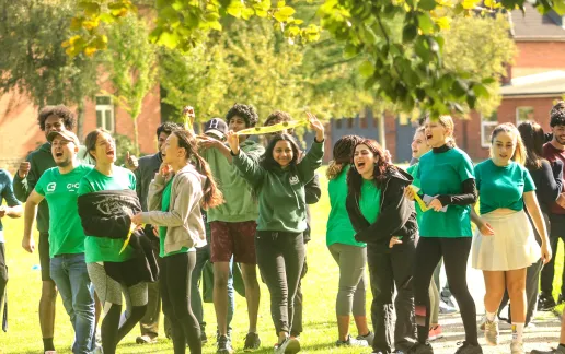 Smiling group of students at Constructor University