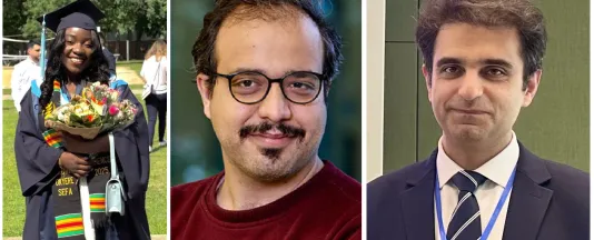 Ama Anomwaa Okyere Sefa, Mohammadreza Rezaei and Prof. Dr. Omid Fatahi Valilai (from left to right) developed a study that bridges data science and behavioral psychology. 