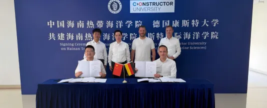 The agreement between Constructor University and HTOU was signed at a formal ceremony on HTOU's campus in Sanya, China.