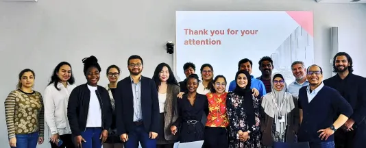 Professor Hendro Wicaksono (fifth from left) with members of his research group: Data-Driven Collaborative Decision Making in Complex Industrial Systems.