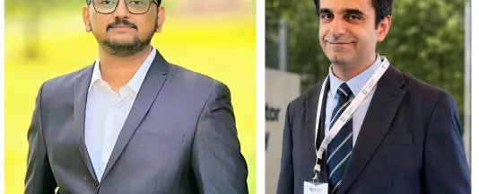Research Associate Omkar Vishwas Patil (left) and Professor of Industrial Engineering Dr. Omid Fatahi Valilai (right) of the Emerging Technologies in Industrial Engineering research group.