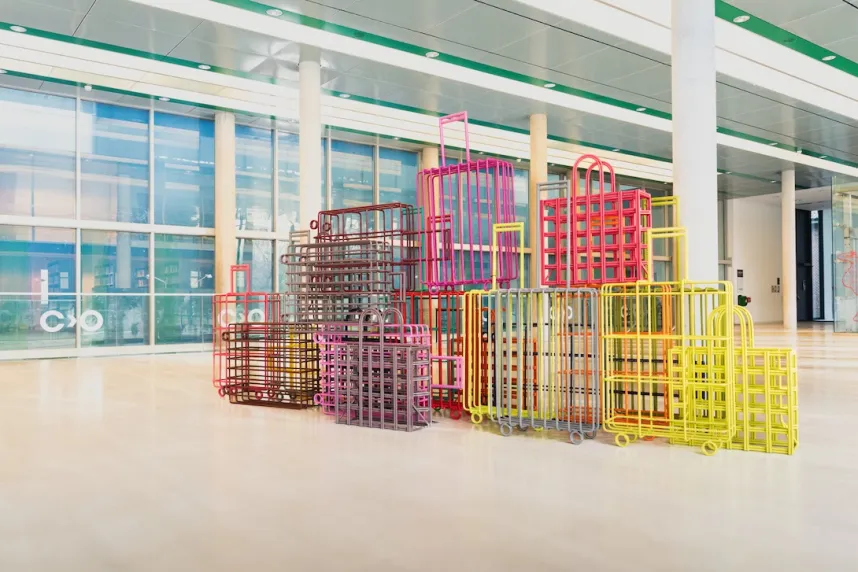 Exhibition “Suitcases” by artist and anti-war activist Konstantin Benkovich in IRC building at Constructor University