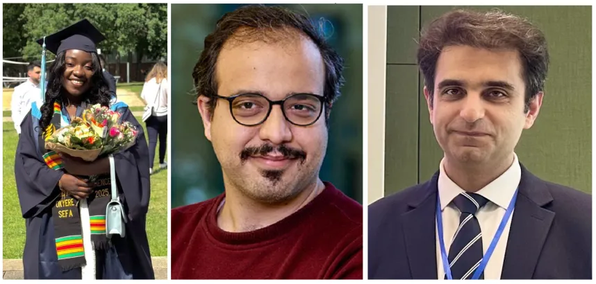 Ama Anomwaa Okyere Sefa, Mohammadreza Rezaei and Prof. Dr. Omid Fatahi Valilai (from left to right) developed a study that bridges data science and behavioral psychology. 