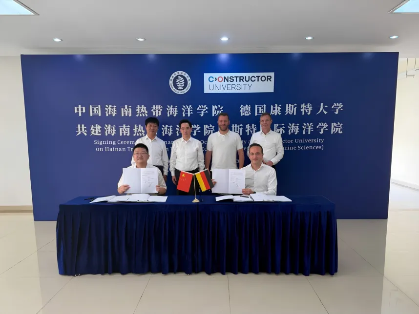 The agreement between Constructor University and HTOU was signed at a formal ceremony on HTOU's campus in Sanya, China.