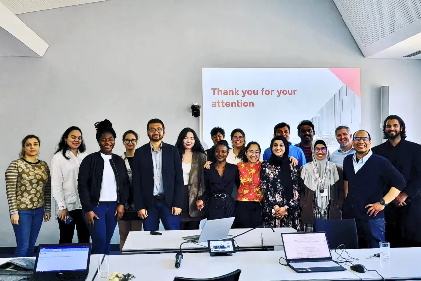Professor Hendro Wicaksono (fifth from left) with members of his research group: Data-Driven Collaborative Decision Making in Complex Industrial Systems.
