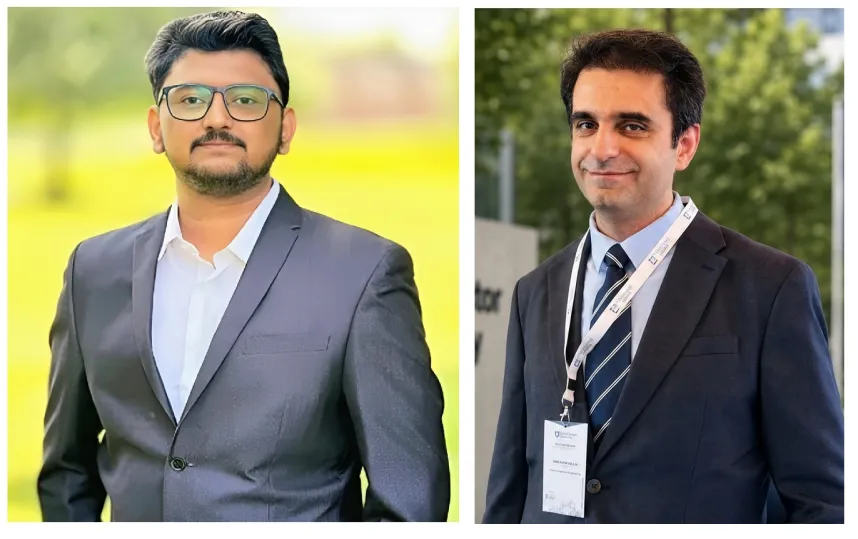 Research Associate Omkar Vishwas Patil (left) and Professor of Industrial Engineering Dr. Omid Fatahi Valilai (right) of the Emerging Technologies in Industrial Engineering research group.
