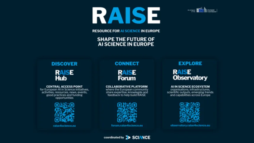 RAISE Hub: a new online platform to connect researchers, infrastructures, and funders to accelerate AI scientific discovery across Europe.