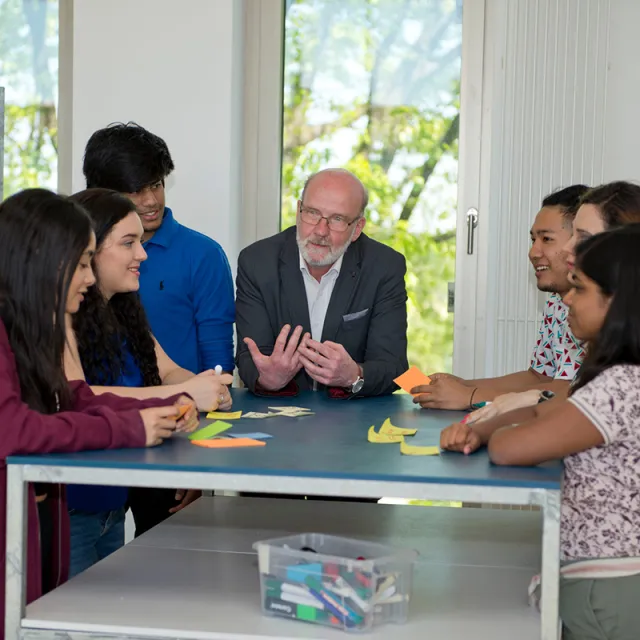 Students and teacher