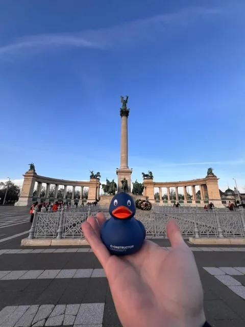 Joana on Hero's Square Budapest