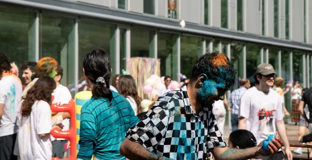 Students celebrating Holi Hai at Constructor University