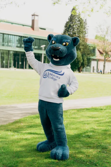 MerCat Mascot of Mercator College