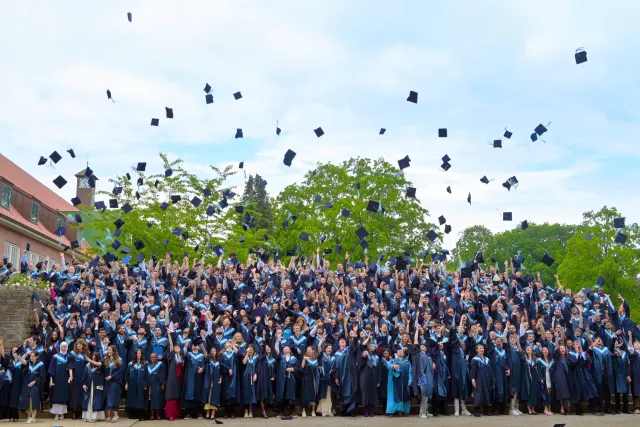 Constructor University's Class of 2026 capped off their graduation ceremony with the traditional hat toss.